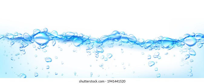 Boiling water abstract background with air bubbles