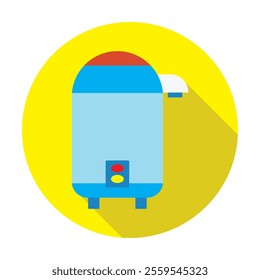 Boiling water boiler. Single flat color icon. Vector illustration.