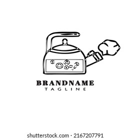 boiling water logo cartoon icon design template black modern simple vector illustration