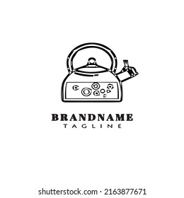 boiling water logo cute icon design template black modern isolated vector illustration