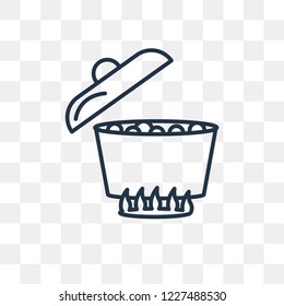 Boiling Water Pan vector outline icon isolated on transparent background, high quality linear Boiling Water Pan transparency concept can be used web and mobile