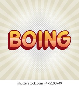 boing comic pop art style vector illustration design