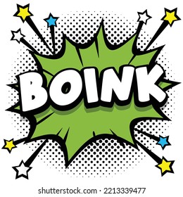 boink Pop art comic speech bubbles book sound effects