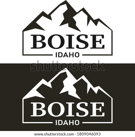 Boise City, Idaho, logo design. vector arts. Big logo with vintage letters with nice white background