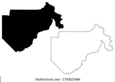 Boise County, Idaho (U.S. county, United States of America, USA, U.S., US) map vector illustration, scribble sketch Boise map