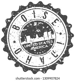 Boise Idaho. City Skyline. Silhouette City. Design Vector. Famous Monuments.