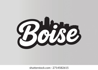 boise region Tipografía Texto Vector Gráfico
