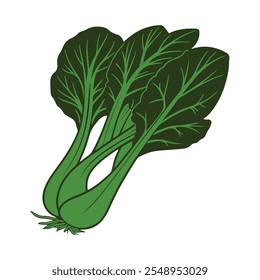 Bok Choy silhouette vector art