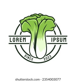 Plantilla de logotipo de Bok choy vegetal