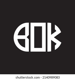 BOK letter logo design on black background. BOK 
creative initials letter logo concept. BOK letter design.
