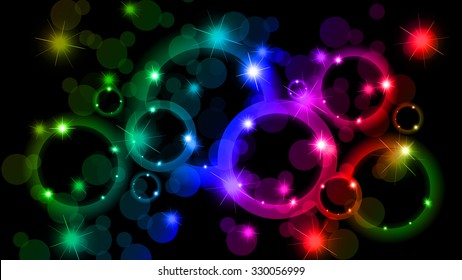 Bokeh abstract background of different colors
