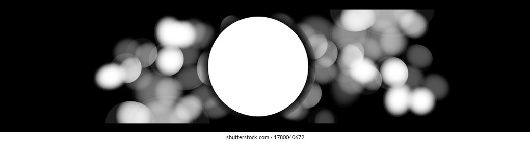 
Bokeh. Resumen manchas borrosas en un fondo negro. Elegante, contrastante, elegante ilustración vectorial.Banner.
Publicidad.