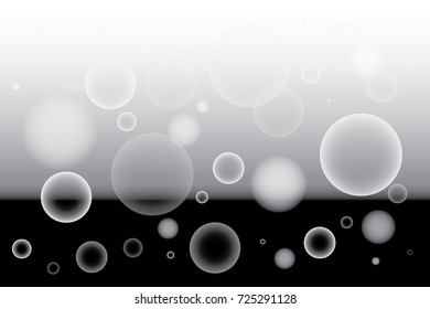 Bokeh. Abstract geometric white and gray color background, vector illustration.