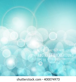 Bokeh abstract light background. Vector illustration