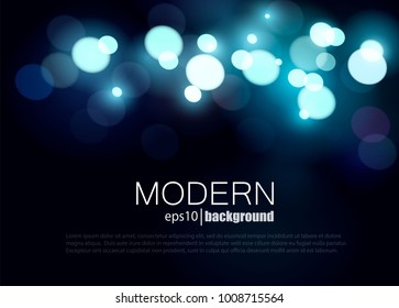 bokeh background. abstraction. blue glare. modern design. shining. vector illustration