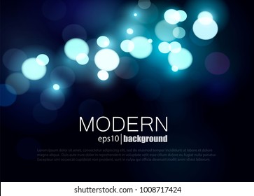 bokeh background. abstraction. blue glare. modern design. shining. vector illustration