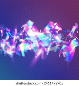 Bokeh Background. Blur Banner. Fiesta Art. Carnival Effect. Pink Disco Glitter. Metal Celebrate Decoration. Luxury Foil. Rainbow Tinsel. Purple Bokeh Background