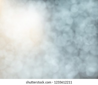 Bokeh background. Bright festive backdrop of blurry bokeh circles. Transparent light effect vector illustration