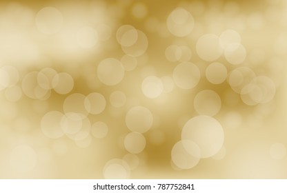 Bokeh background brown lights with gold lights background illustration