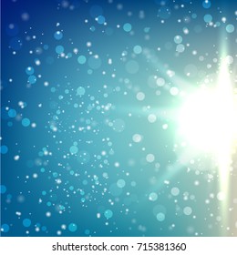 Bokeh Background, color Vector illustration with Realistic Glows and Light.