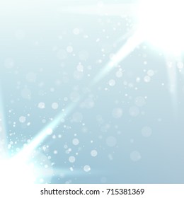 Bokeh Background, color Vector illustration with Realistic Glows and Light.