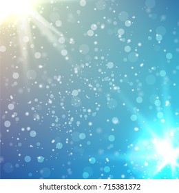 Bokeh Background, color Vector illustration with Realistic Glows and Light.