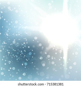 Bokeh Background, color Vector illustration with Realistic Glows and Light.