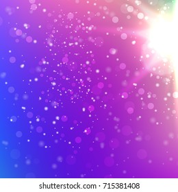 Bokeh Background, color Vector illustration with Realistic Glows and Light.