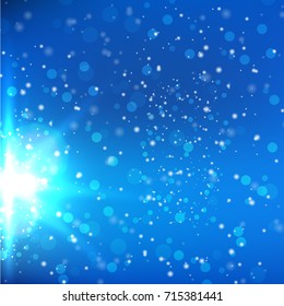 Bokeh Background, color Vector illustration with Realistic Glows and Light.