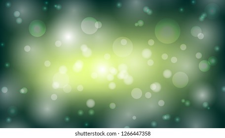 Bokeh background created by several circle objects set in dusky green background like under water