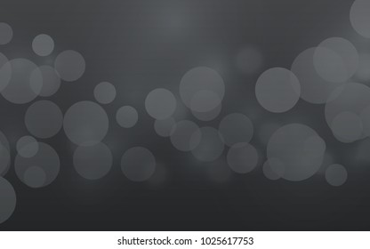 Bokeh background in the dark illustration. Vector 10 EPS.