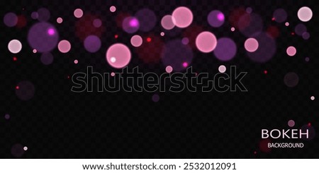 Bokeh Background, Festive Border, Christmas Banner, Blurred, Purple, Pink, Design, Vip Background, Shiny Effect, Vector