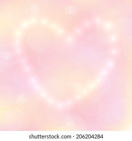 Bokeh background with heart