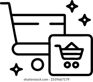 Bokeh background with holographic shopping cart and credit card concept as A close up shot capturing a bokeh background with floating holographic icons of a shopping cart and a credit card. The image