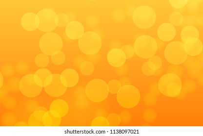 Bokeh background juicy orange light illustration. Vector 10 EPS.