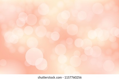 Bokeh background juicy peach light color illustration. Vector 10 EPS.