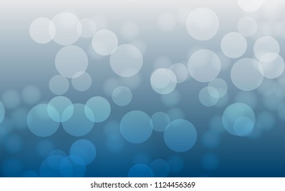 Bokeh background lights blue ocean color  illustration. Vector 10 EPS.