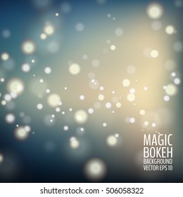 Bokeh background with particles. Vector illustration for your graphic design.