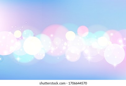 Bokeh Background Pastel. Soft Blur Light Effect Colorful Wallpaper. Abstract Background. Shiny Bokeh. Vector Illustration.