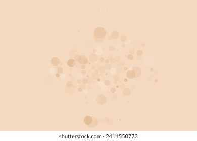 Bokeh background. Peach fuzz colour. Scalable vector illustration. Pattern with circles of different scale and transparency with overlap. Co background for banners, web pages, ads, Wallpapers
