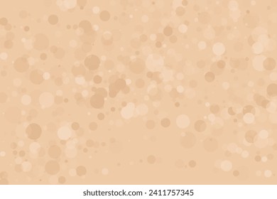 Bokeh background. Peach fuzz colour. Scalable vector illustration. Pattern with circles of different scale and transparency with overlap. Co background for banners, web pages, ads, Wallpapers
