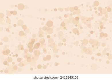 Bokeh background. Peach fuzz colour. Scalable vector illustration. Pattern with circles of different scale and transparency with overlap. Co background for banners, web pages, ads, Wallpapers
