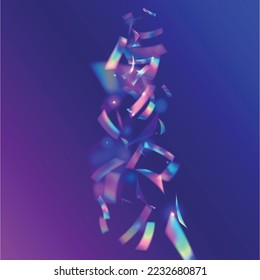 Bokeh Background. Pink Shiny Glare. Party Banner. Glitch Confetti. Holographic Sparkles. Blur Realistic Gradient. Festive Foil. Digital Art. Violet Bokeh Background
