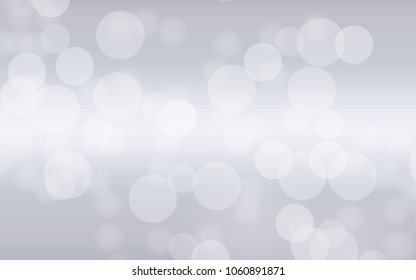 Bokeh background portrait silver luxury illustration. Vector 10 EPS.