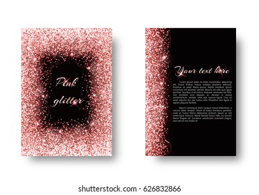 Bokeh background with shimmering lights. Glow in the dark on a black backdrop.