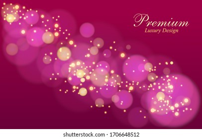 Bokeh background. Soft blur light Hot Pink effect wallpaper. Abstract background bokeh blurred. Shiny bokeh light effect. Vector illustration.