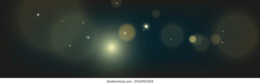 Bokeh background with soft golden light orbs on a transparent grid, ideal for overlays and graphic design projects.
