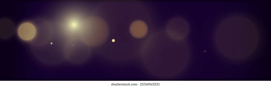 Bokeh background with soft golden light orbs on a transparent grid, ideal for overlays and graphic design projects.