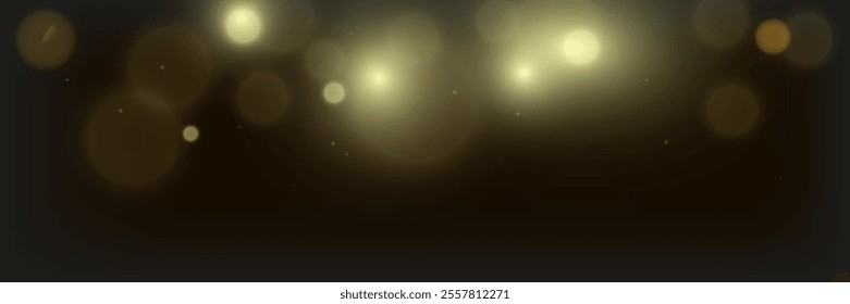 Bokeh background with soft golden light orbs on a transparent grid, ideal for overlays and graphic design projects.