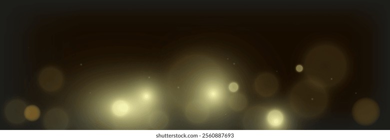 Bokeh background with soft golden light orbs on a transparent grid, ideal for overlays and graphic design projects.